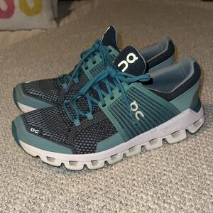 On Running Cloudrunner Athletic Shoes Teal and Navy